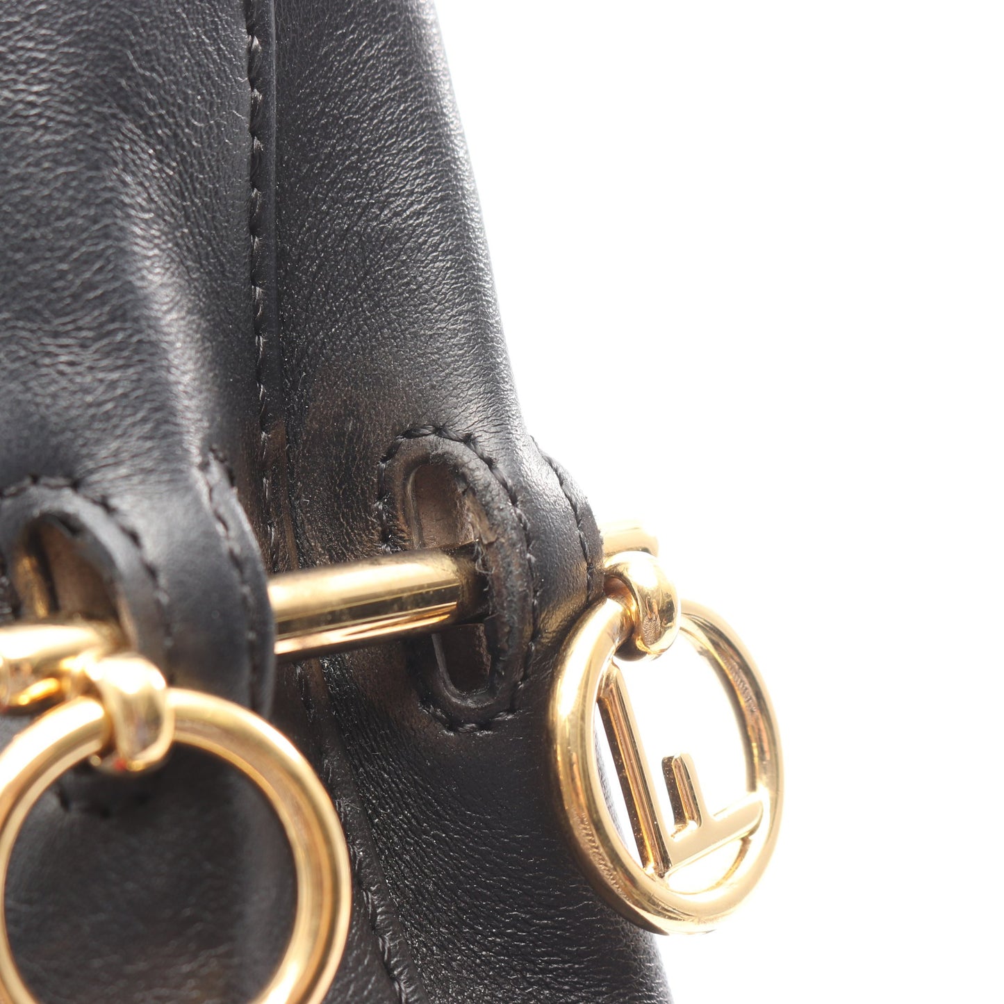 モントレゾール ショルダーバッグ レザー ブラック レッド フェンディ バッグ FENDI
