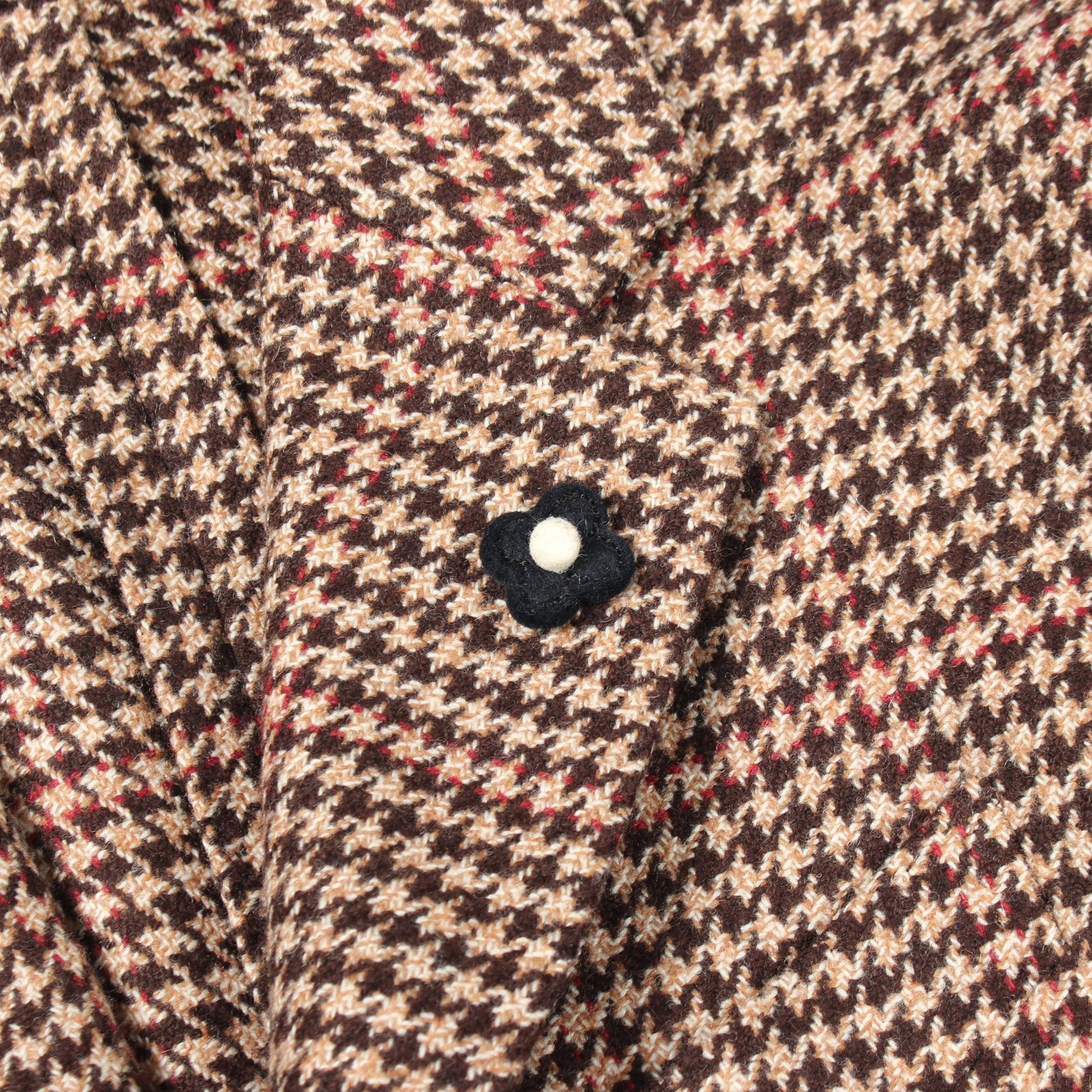 千鳥格子柄 テーラードジャケット ウール ブラウン ベージュ ラルディーニ アウター LARDINI