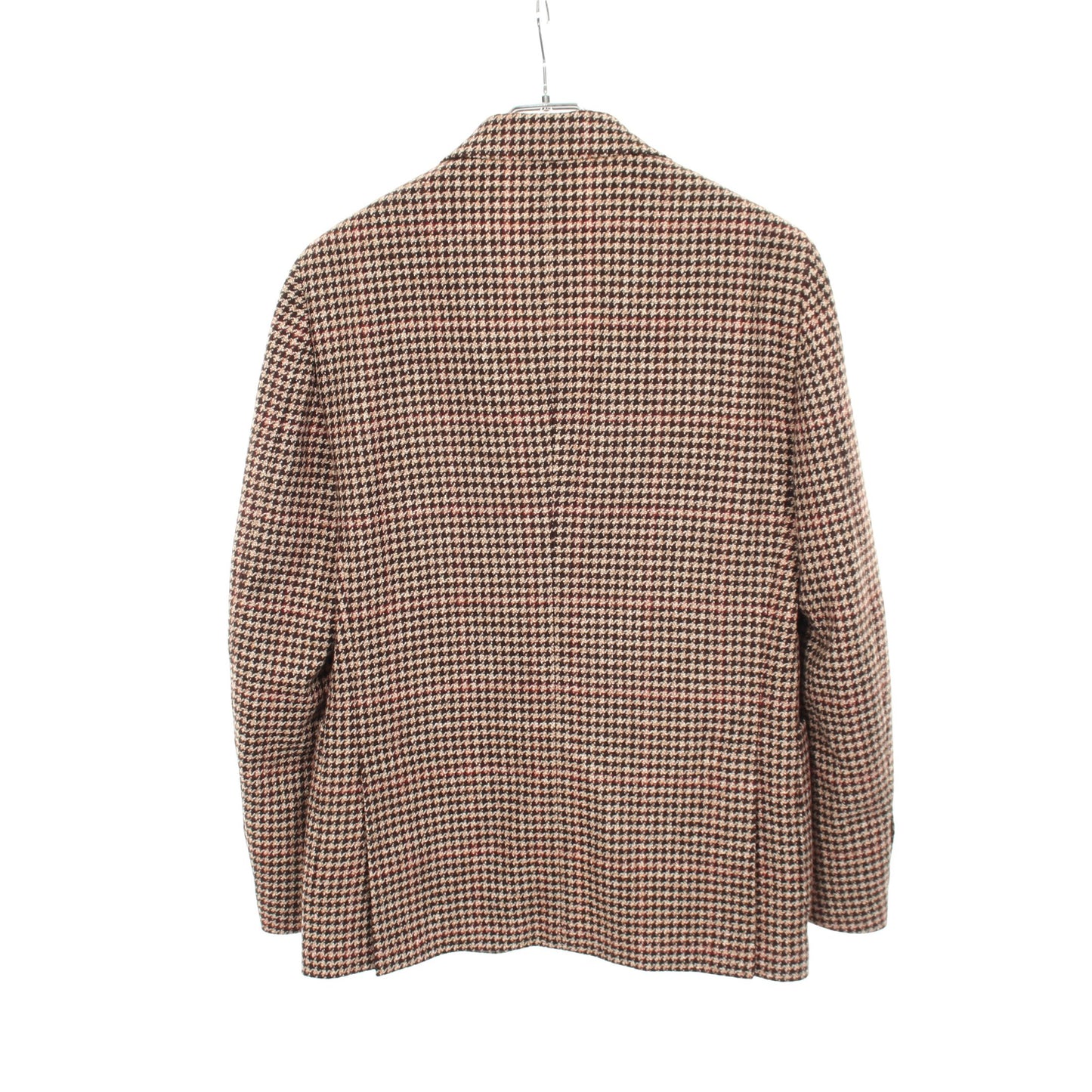 千鳥格子柄 テーラードジャケット ウール ブラウン ベージュ ラルディーニ アウター LARDINI