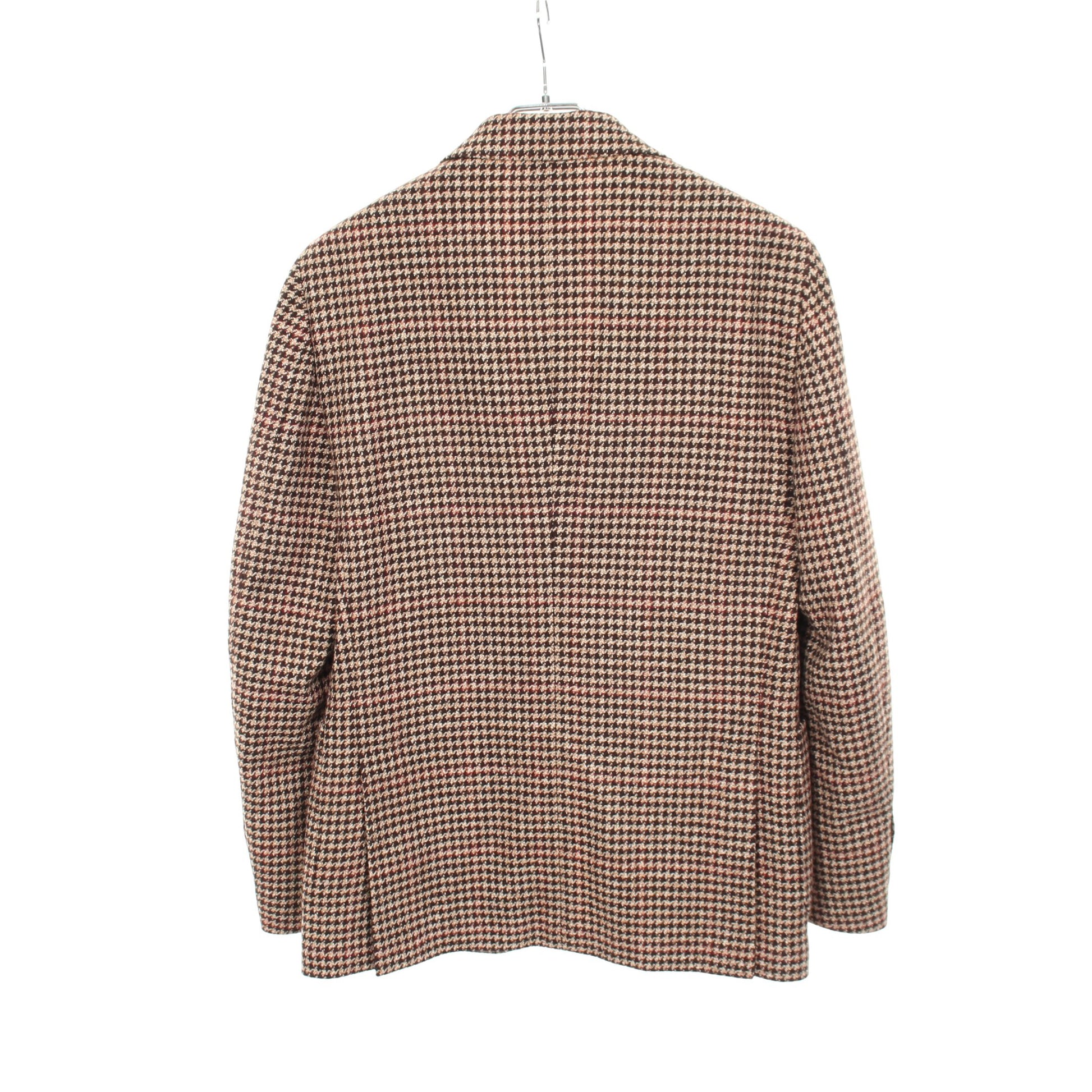 千鳥格子柄 テーラードジャケット ウール ブラウン ベージュ ラルディーニ アウター LARDINI