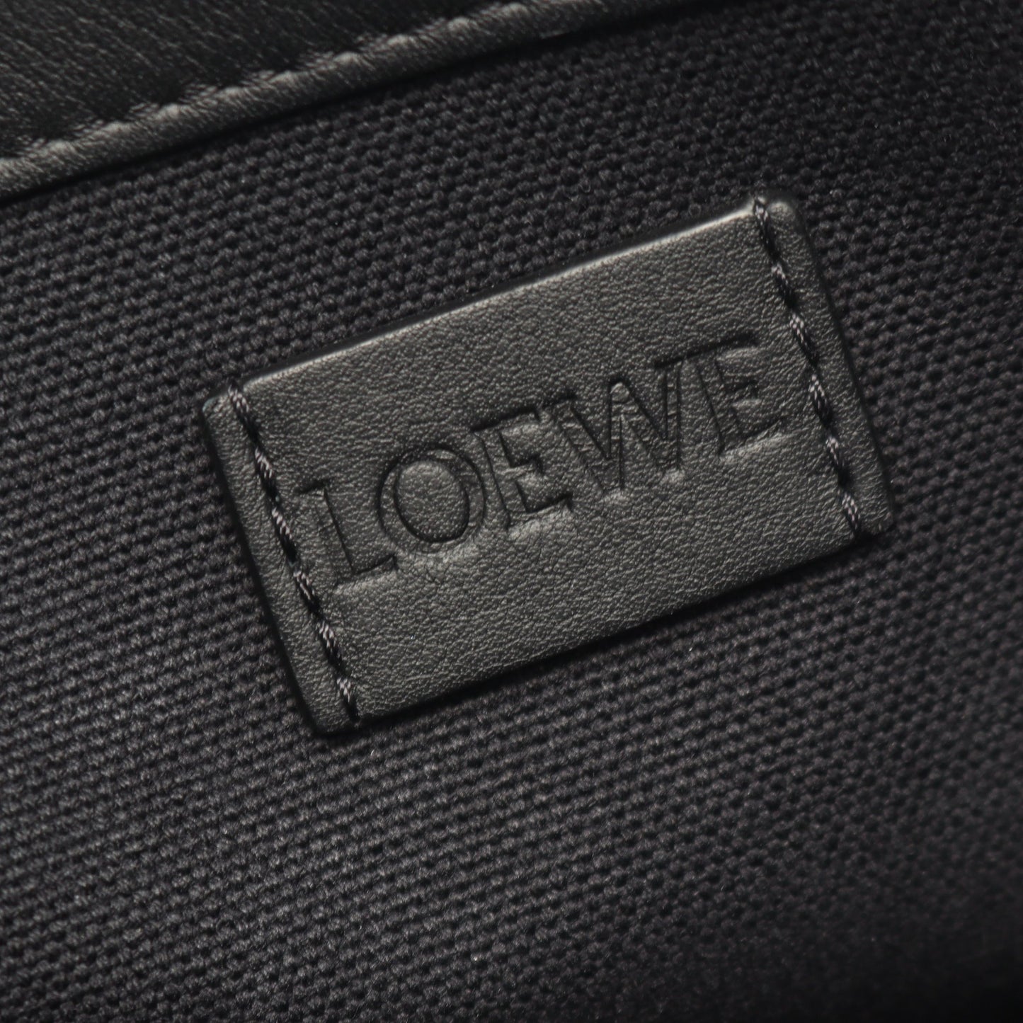 バックルホリゾンタル アナグラム ショルダーバッグ トートバッグ キャンバス レザー ブラック ロエベ バッグ LOEWE