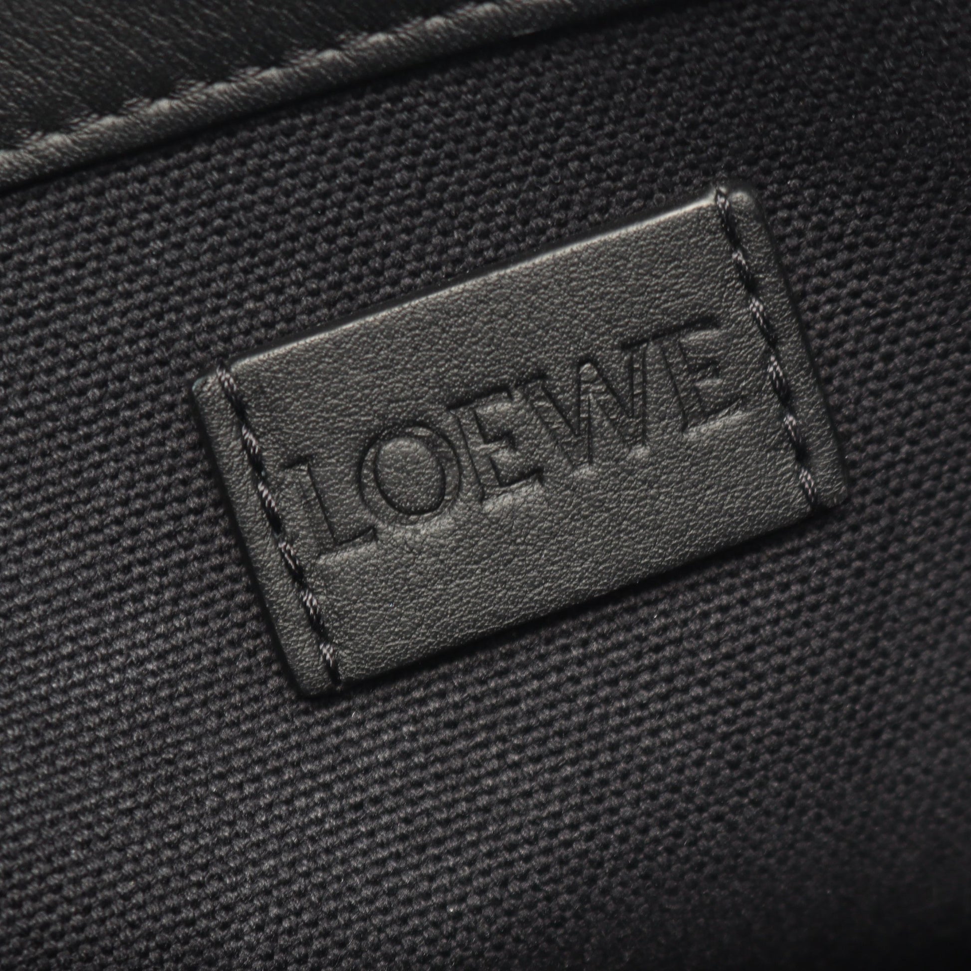 バックルホリゾンタル アナグラム ショルダーバッグ トートバッグ キャンバス レザー ブラック ロエベ バッグ LOEWE