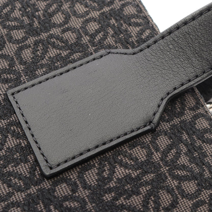 バックルホリゾンタル アナグラム ショルダーバッグ トートバッグ キャンバス レザー ブラック ロエベ バッグ LOEWE