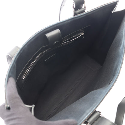 バックルホリゾンタル アナグラム ショルダーバッグ トートバッグ キャンバス レザー ブラック ロエベ バッグ LOEWE