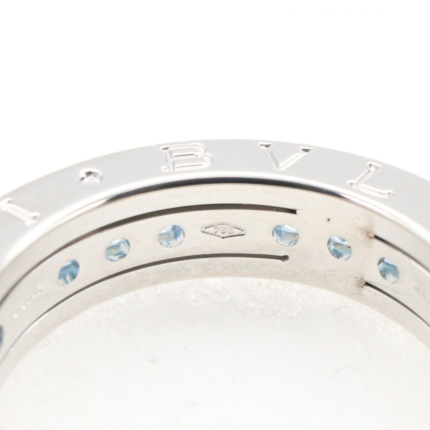 B-zero1 ビーゼロワン リング ブルートパーズ 1バンド リング 指輪 K18WG ブルートパーズ ホワイトゴールド ブルー ブルガリ アクセサリー BVLGARI