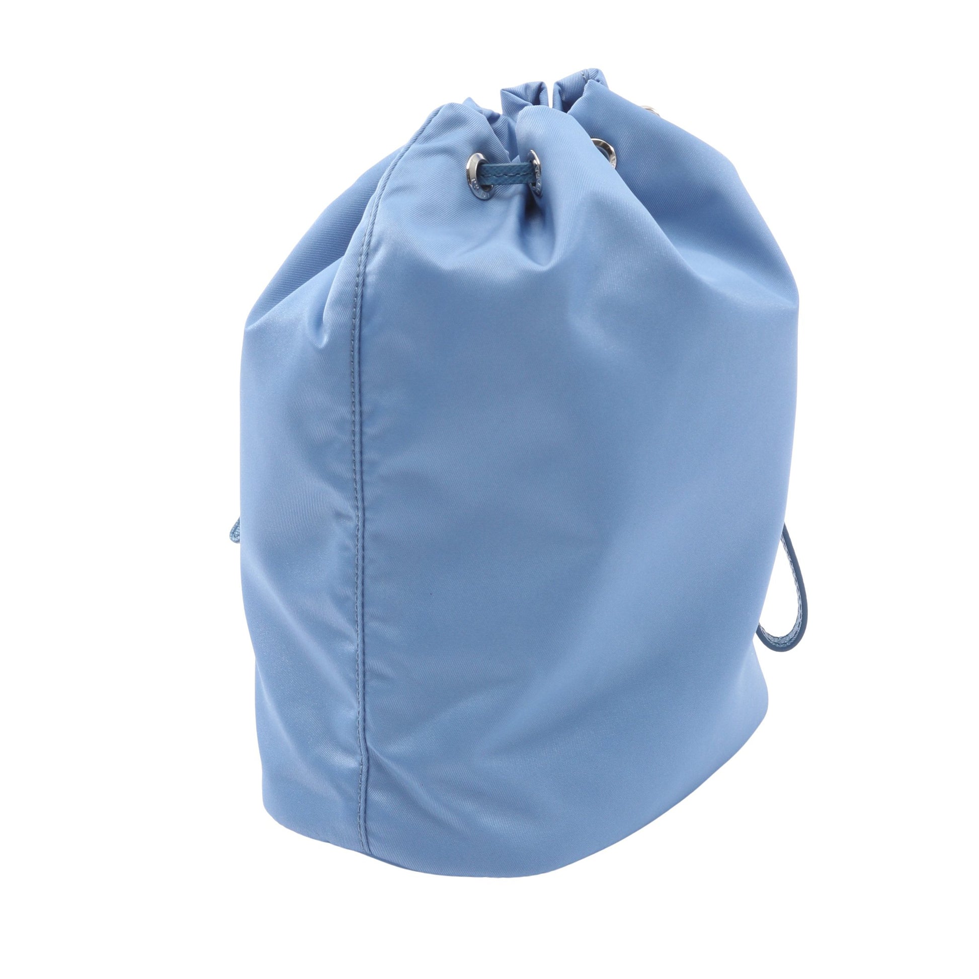 Re-Nylon VELA ポーチ ナイロン サフィアーノレザー ライトブルー プラダ 財布・小物 PRADA