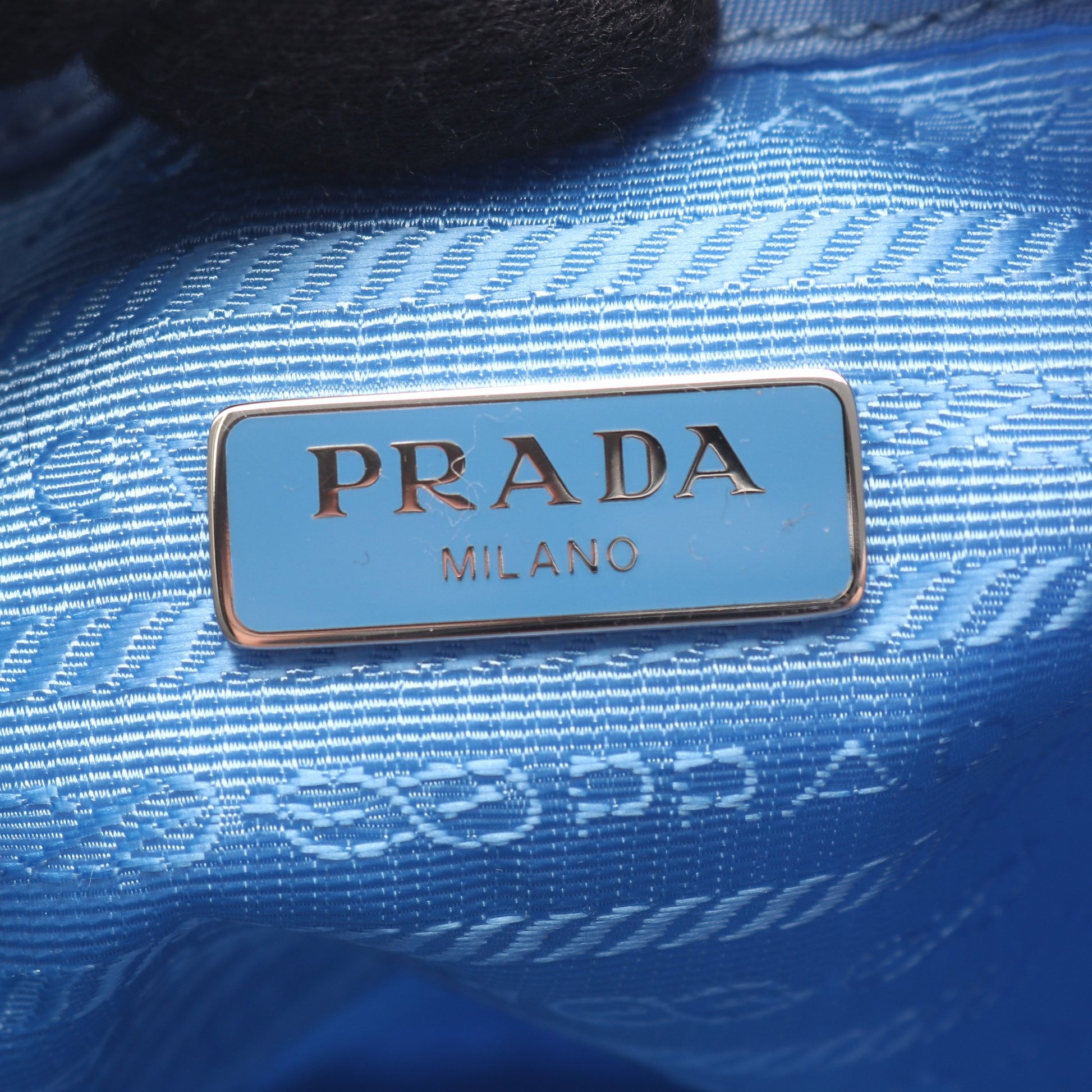 Re-Nylon VELA ポーチ ナイロン サフィアーノレザー ライトブルー プラダ 財布・小物 PRADA