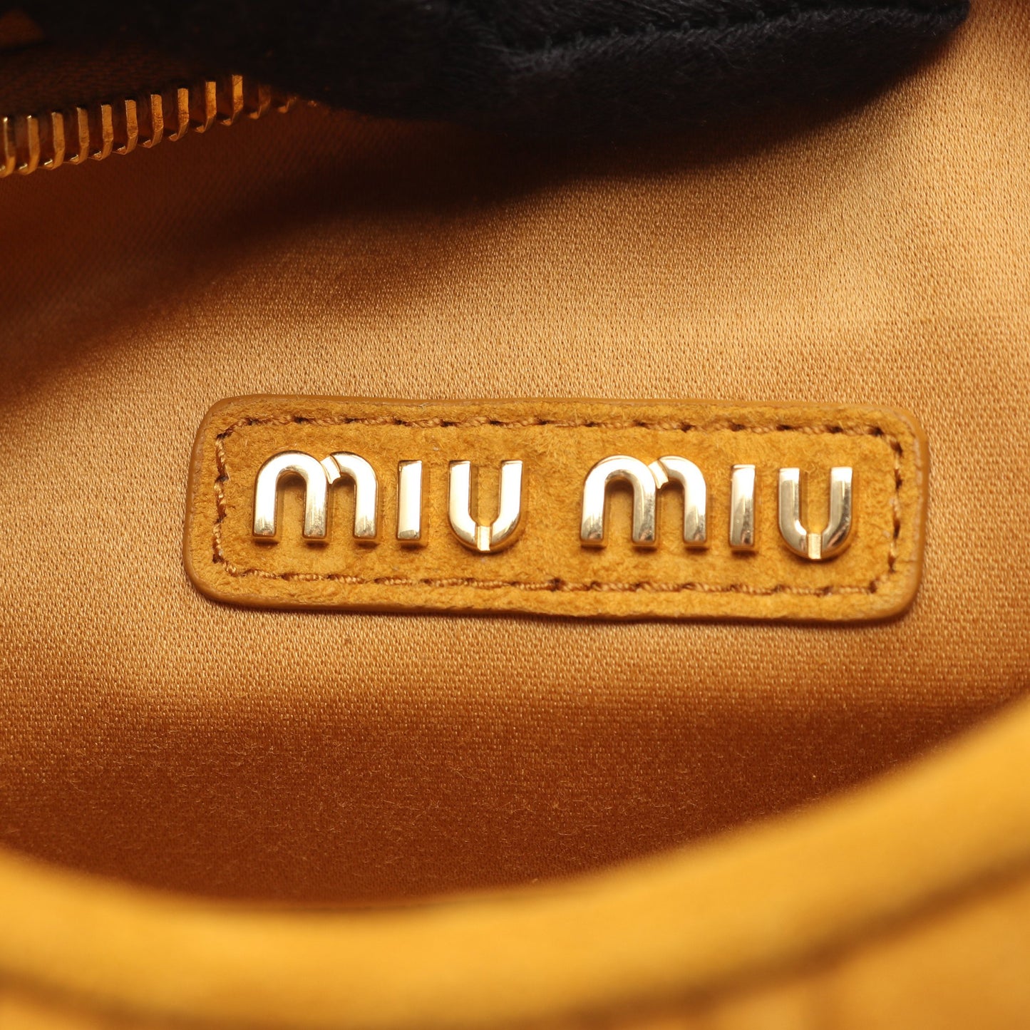 ワンダーマテラッセ 2WAY ハンドバッグ スエード イエローブラウン ミュウミュウ バッグ miu miu