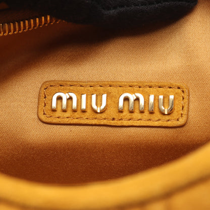 ワンダーマテラッセ 2WAY ハンドバッグ スエード イエローブラウン ミュウミュウ バッグ miu miu
