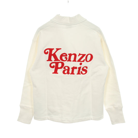 KENZO × VERDY ロゴ刺繍 スウェット カーディガン コットン ホワイト レッド ケンゾー トップス KENZO