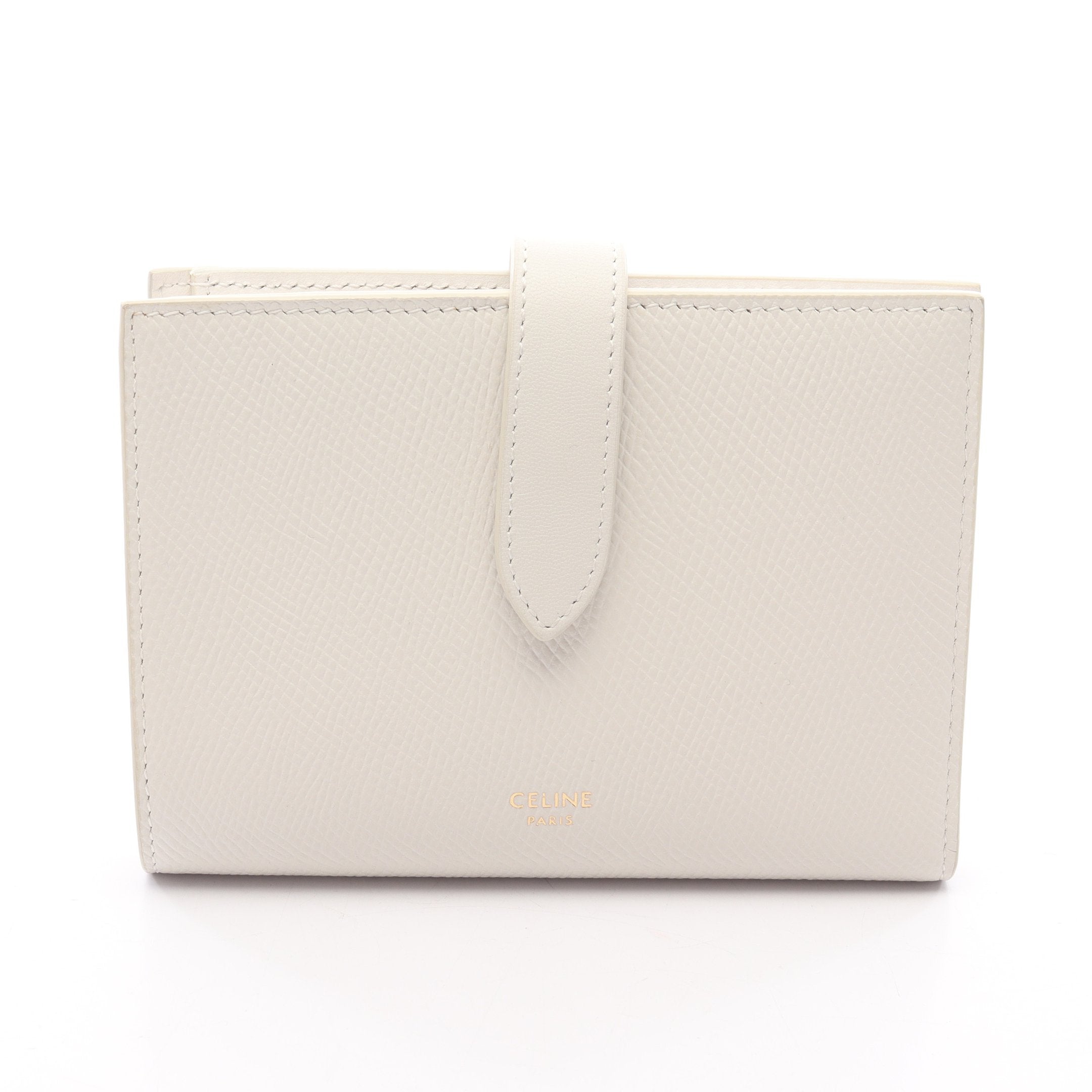 24時間限定値下げ！セリーヌ ミディアムストラップウォレット 二つ折り財布 CELINE セリーヌ ミディアム ストラップウォレット 二つ折り財布