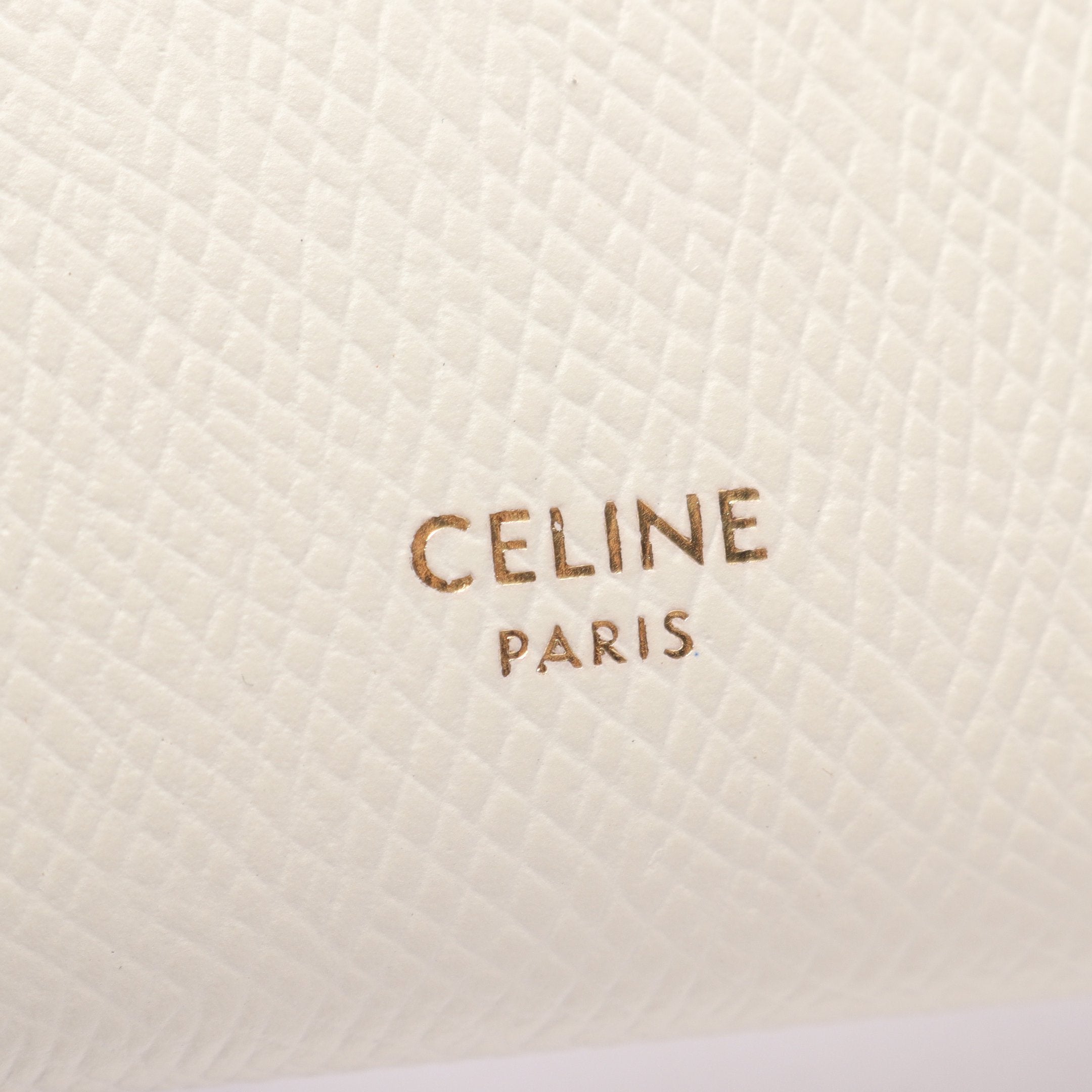 セリーヌ CELINE ミディアム ストラップウォレット 二つ折り財布 財布 レザー レディース ホワイト系 10B64 3BFP 【中古】 CELINE - セリーヌ CELINE ミディアム ストラップウォレット 二つ折り