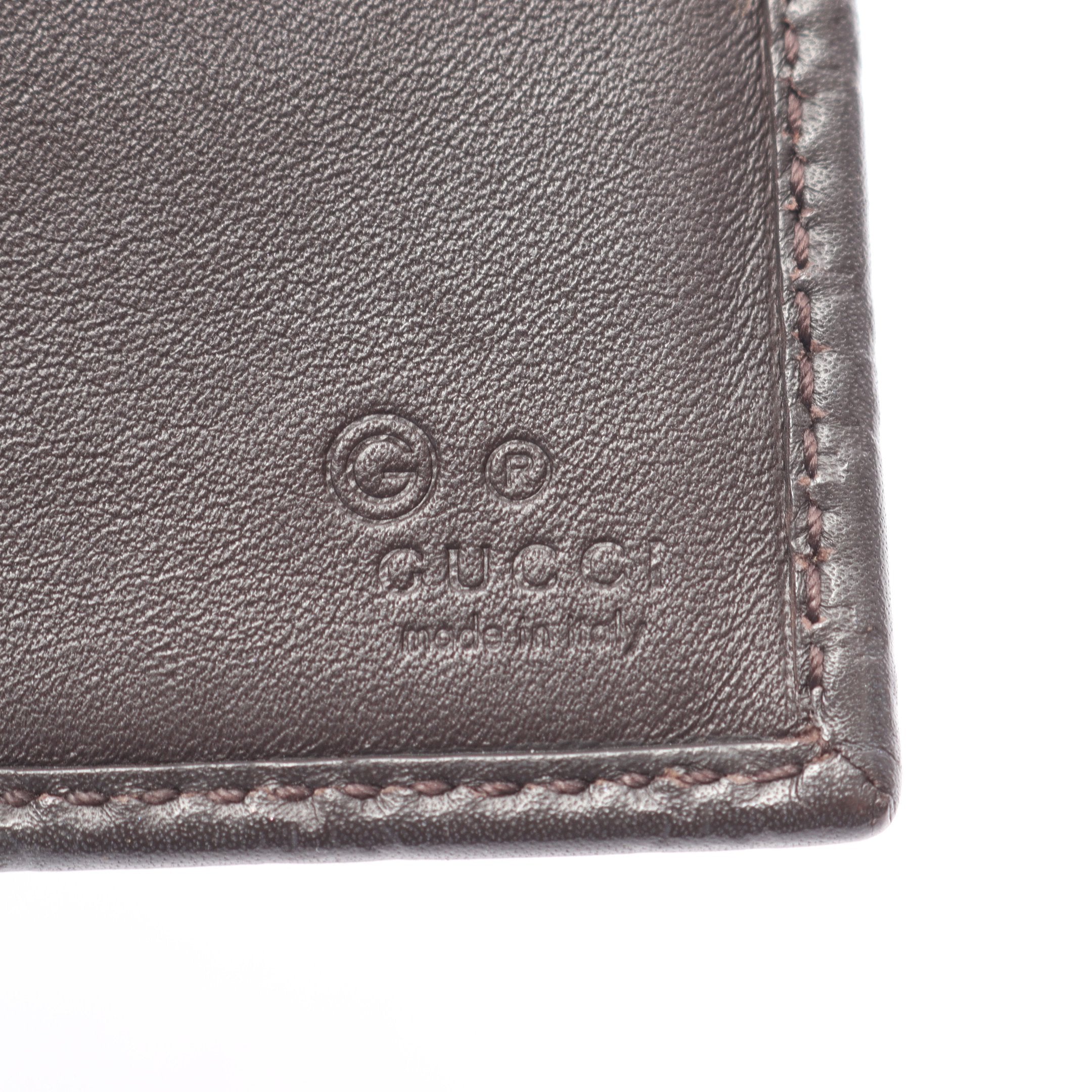 GUCCI グッチシマ レザー 二つ折り長財布 ブラウン GG柄 グッチシマ グッチ 財布 GUCCI 長財布 札入れ 小銭入れなし メンズ