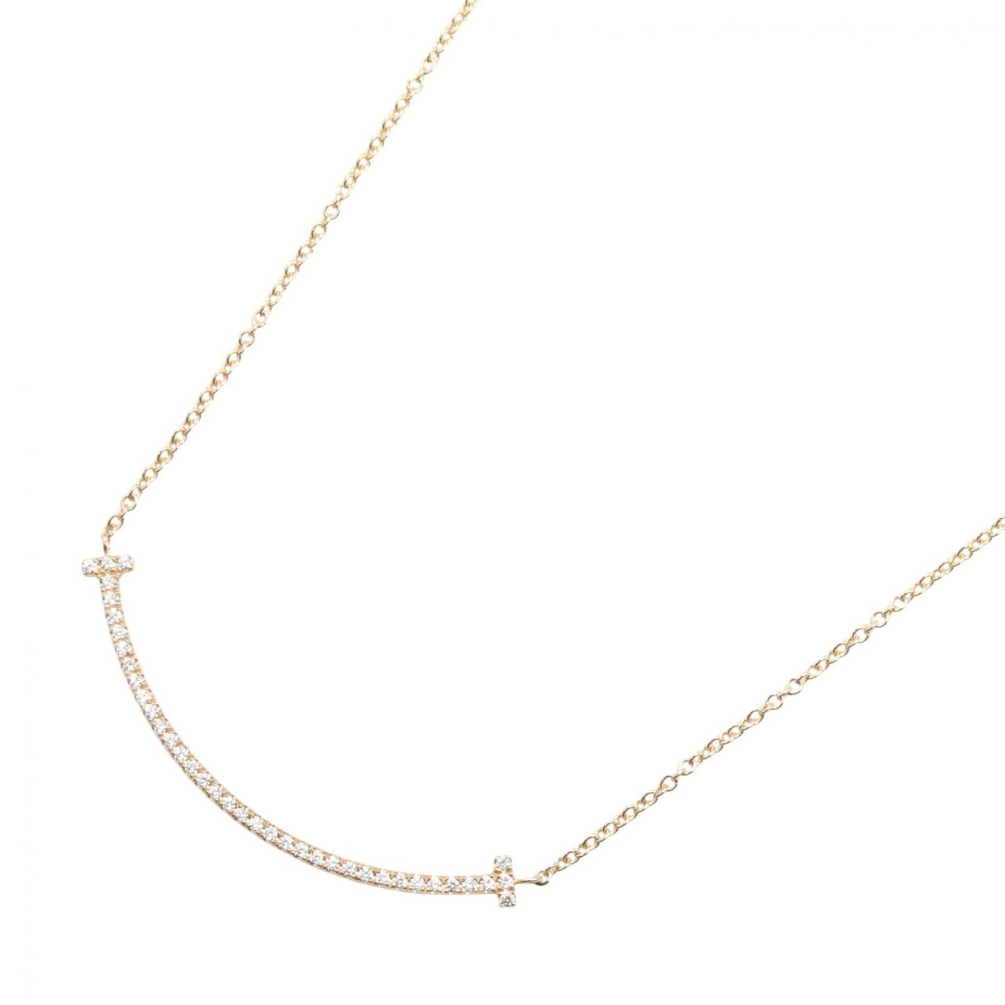 Tスマイル スモール ダイヤ ネックレス ネックレス K18PG ダイヤモンド ピンクゴールド クリア ティファニー アクセサリー TIFFANY & Co.