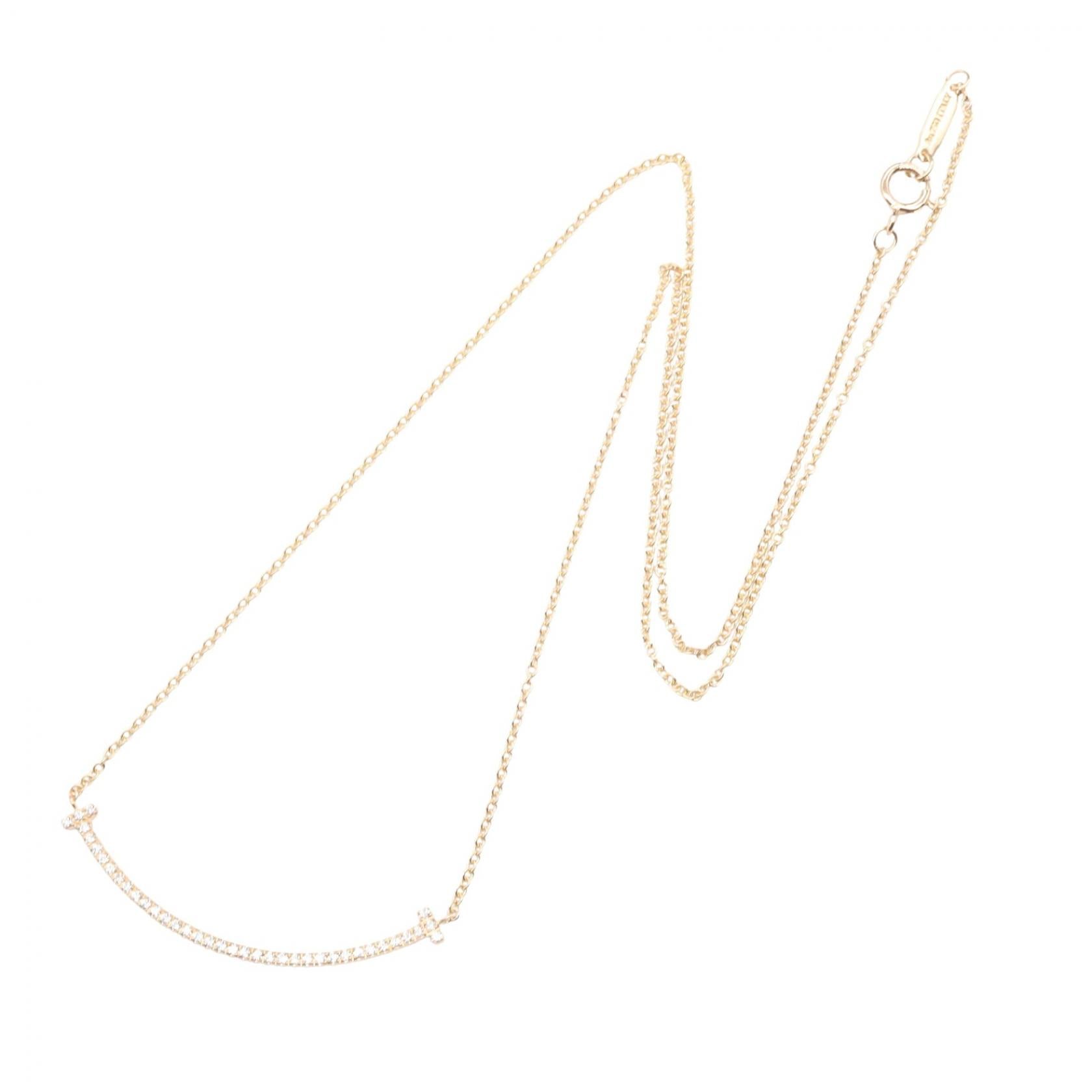 Tスマイル スモール ダイヤ ネックレス ネックレス K18PG ダイヤモンド ピンクゴールド クリア ティファニー アクセサリー TIFFANY & Co.