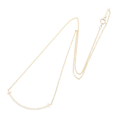Tスマイル スモール ダイヤ ネックレス ネックレス K18PG ダイヤモンド ピンクゴールド クリア ティファニー アクセサリー TIFFANY & Co.