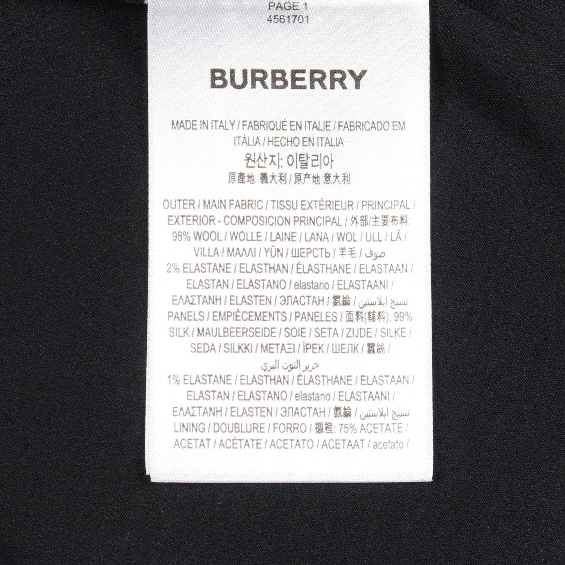 スカート ウール ブラック ホワイト バーバリー ボトムス BURBERRY