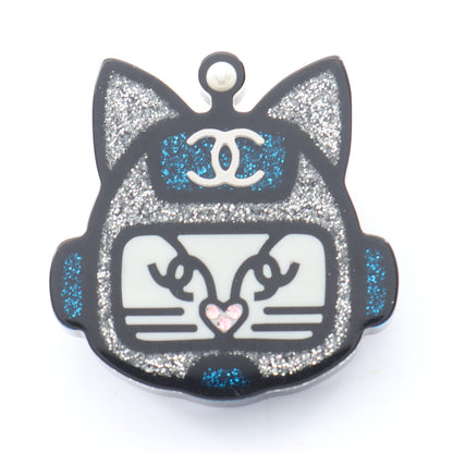 ロボットキャット ピン ブローチ フェイクパール シルバー マルチカラー 17S シャネル アクセサリー CHANEL