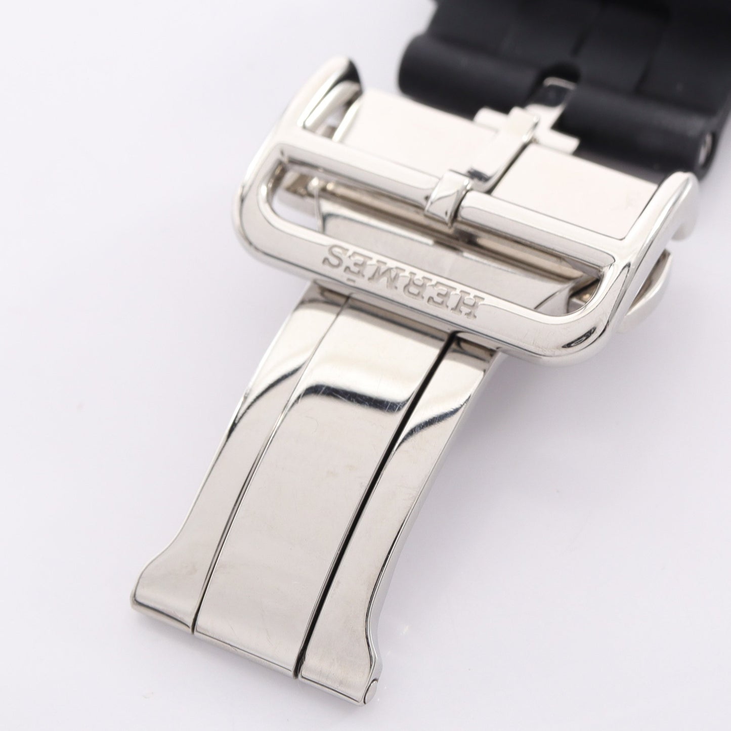 Apple Watch Hermes アップルウォッチ シンプルトゥール キリム 42/44mmケース用 替えベルト ラバー ブラック シルバー金具 エルメス