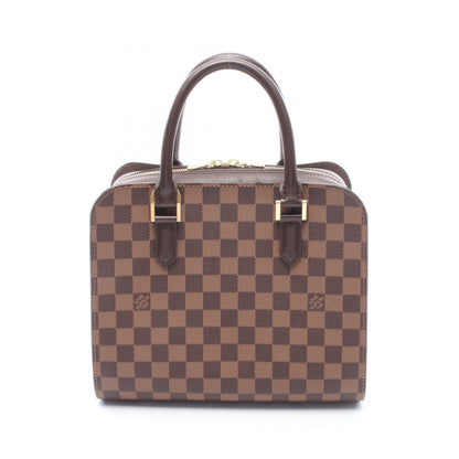 トリアナ ダミエエベヌ ハンドバッグ PVC レザー ブラウン ルイヴィトン バッグ LOUIS VUITTON