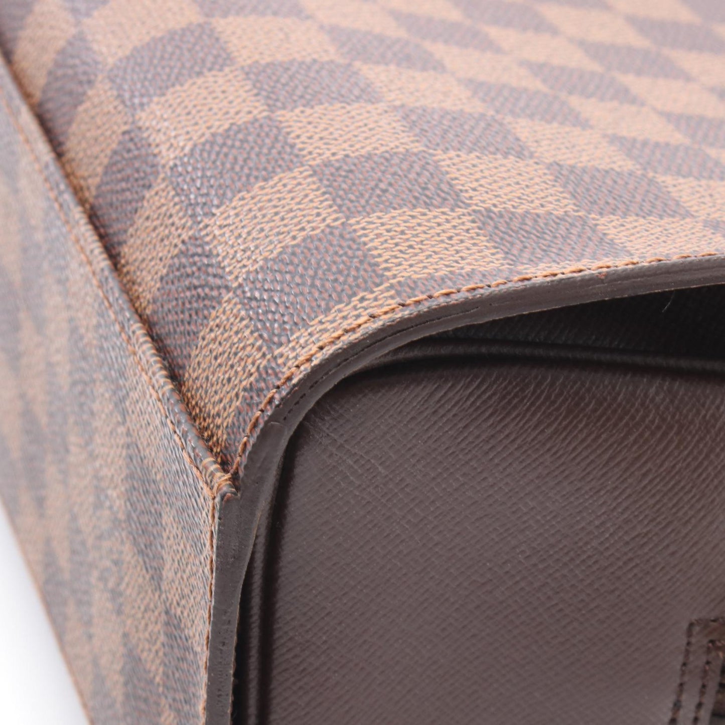 トリアナ ダミエエベヌ ハンドバッグ PVC レザー ブラウン ルイヴィトン バッグ LOUIS VUITTON