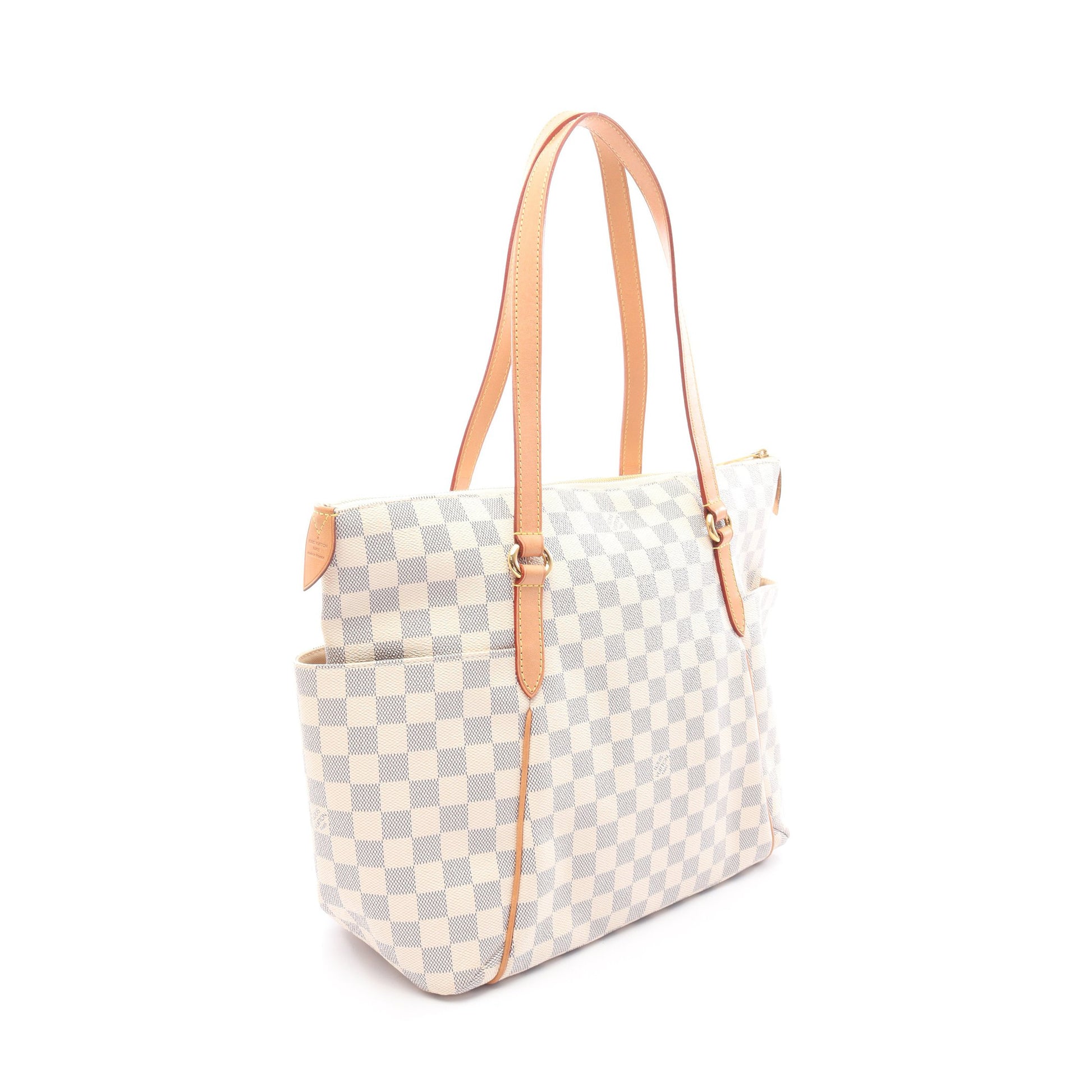 トータリーMM ダミエアズール ショルダーバッグ トートバッグ PVC レザー ホワイト ルイヴィトン バッグ LOUIS VUITTON