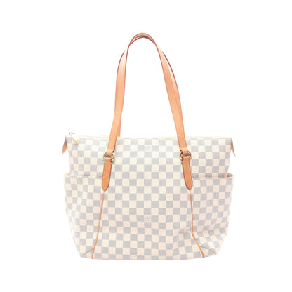 トータリーMM ダミエアズール ショルダーバッグ トートバッグ PVC レザー ホワイト ルイヴィトン バッグ LOUIS VUITTON
