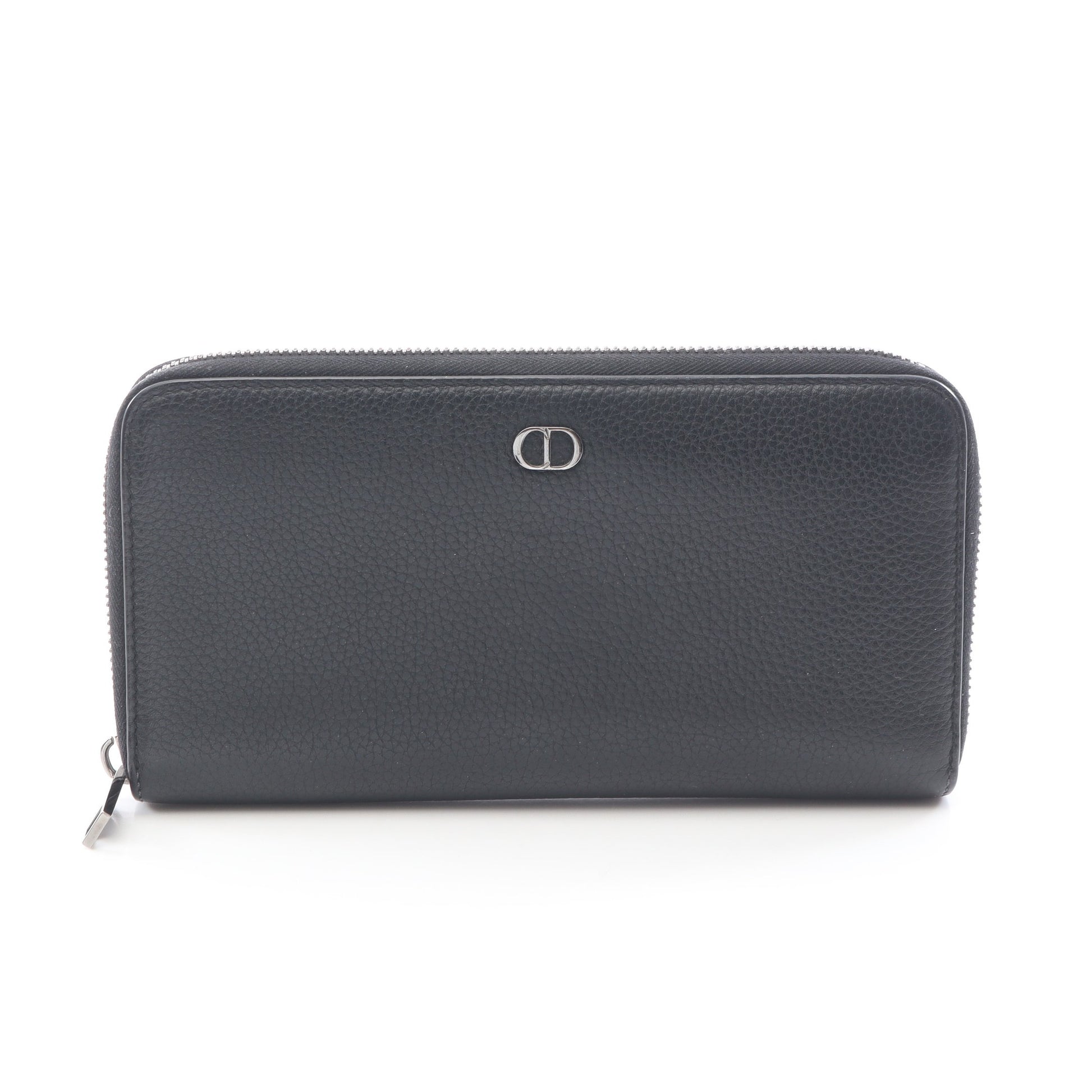 CD Icon ロングジップウォレット ラウンドファスナー長財布 レザー ブラック クリスチャンディオール 財布・小物 Christian Dior