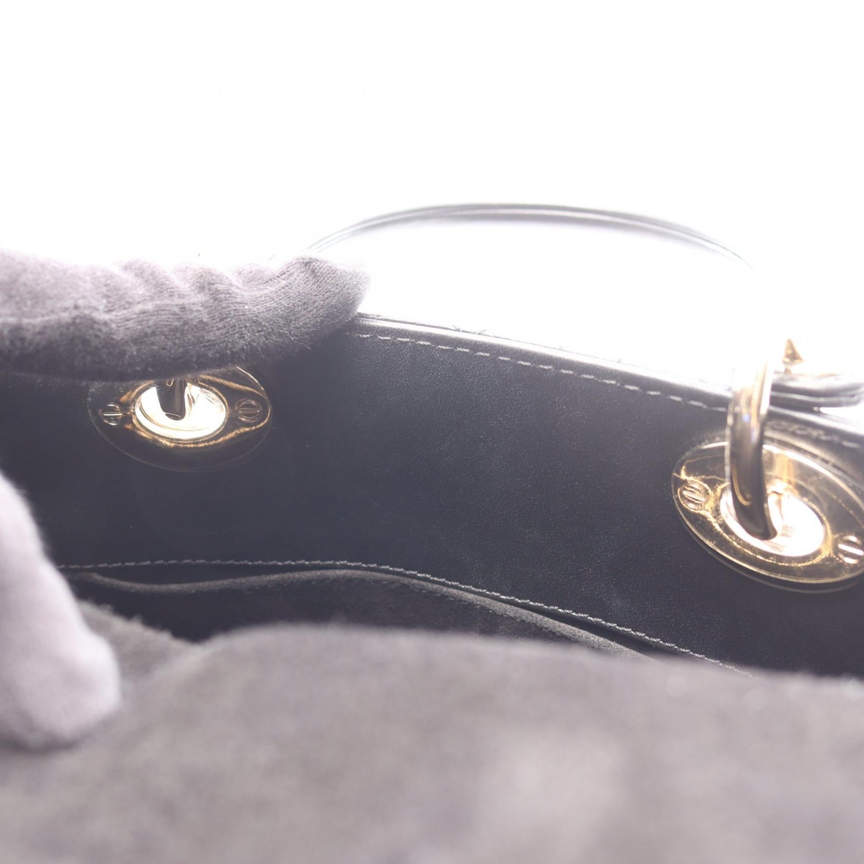 LADY DIOR MY ABCDIOR 2WAY ハンドバッグ レザー ブラック クリスチャンディオール バッグ Christian Dior