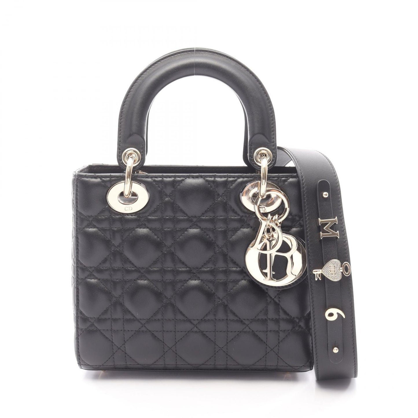 LADY DIOR MY ABCDIOR 2WAY ハンドバッグ レザー ブラック クリスチャンディオール バッグ Christian Dior