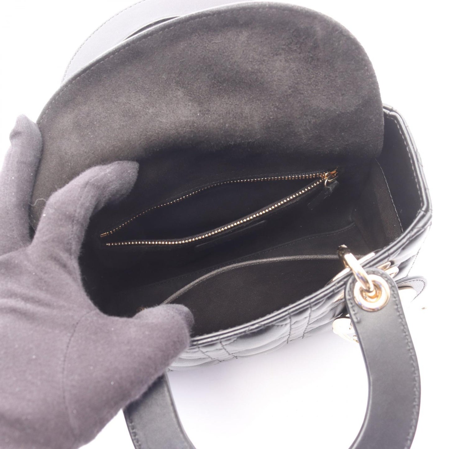 LADY DIOR MY ABCDIOR 2WAY ハンドバッグ レザー ブラック クリスチャンディオール バッグ Christian Dior