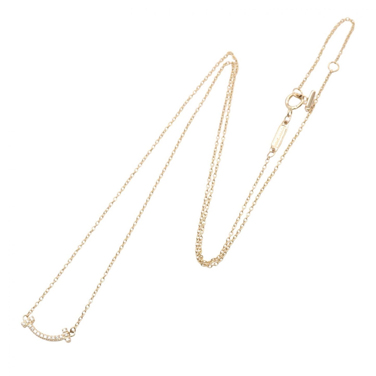 Tスマイル ミニ ダイヤ ネックレス ネックレス K18PG ダイヤモンド ピンクゴールド クリア ティファニー アクセサリー TIFFANY & Co.
