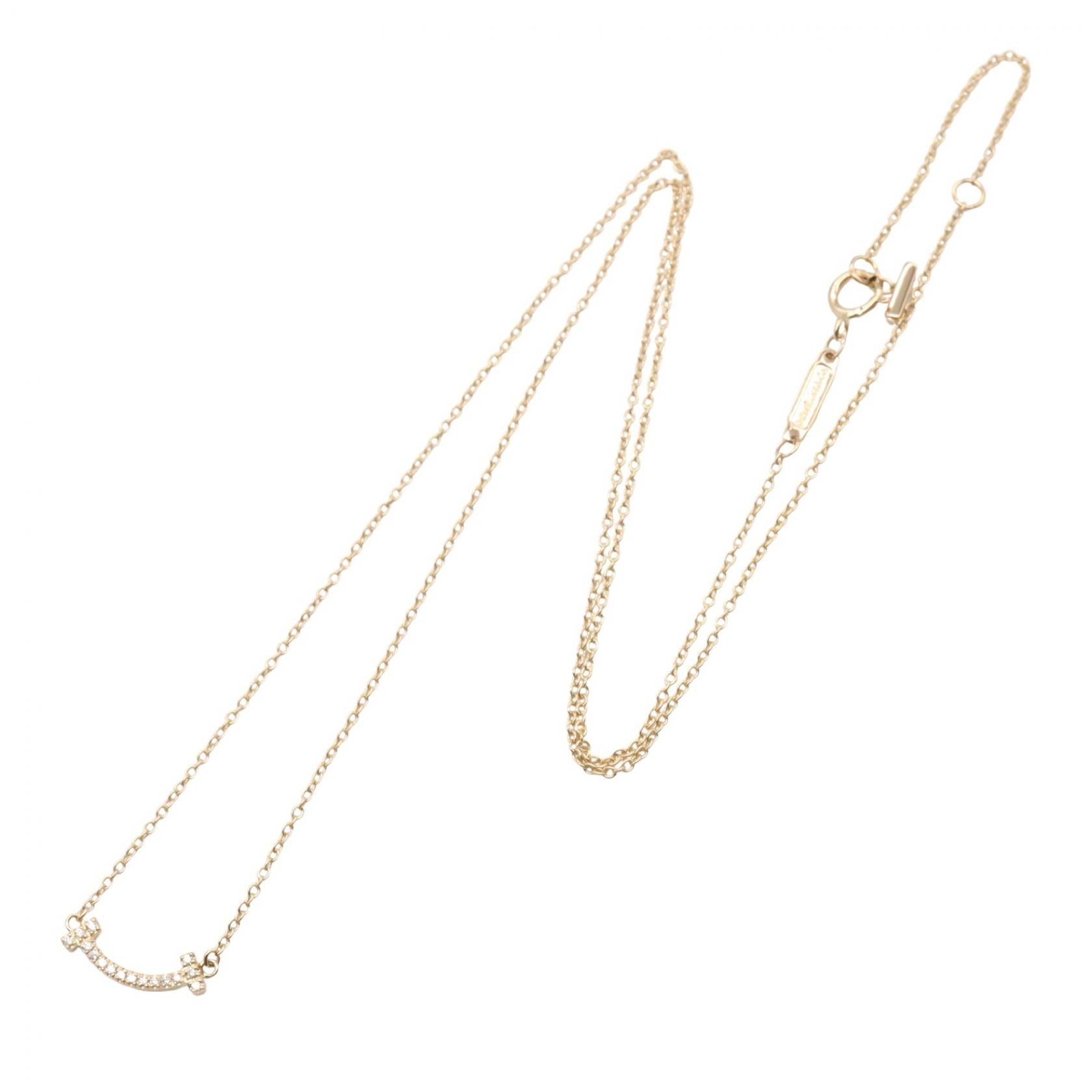 Tスマイル ミニ ダイヤ ネックレス ネックレス K18PG ダイヤモンド ピンクゴールド クリア ティファニー アクセサリー TIFFANY & Co.