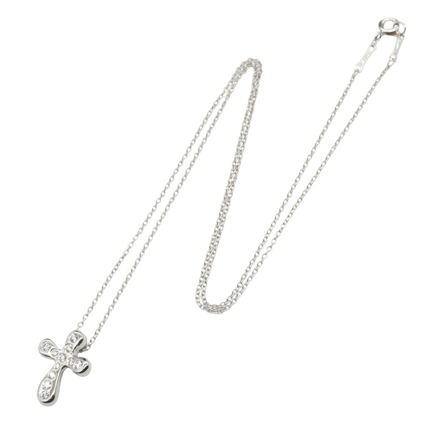 スモールクロス ダイヤ ネックレス ネックレス PT950 ダイヤモンド プラチナ クリア ティファニー アクセサリー TIFFANY & Co.