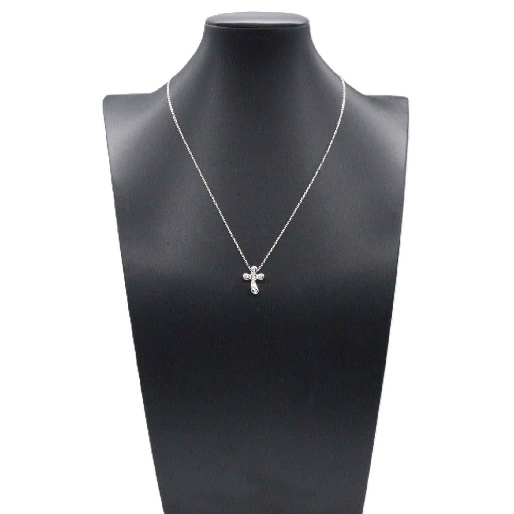 スモールクロス ダイヤ ネックレス ネックレス PT950 ダイヤモンド プラチナ クリア ティファニー アクセサリー TIFFANY & Co.
