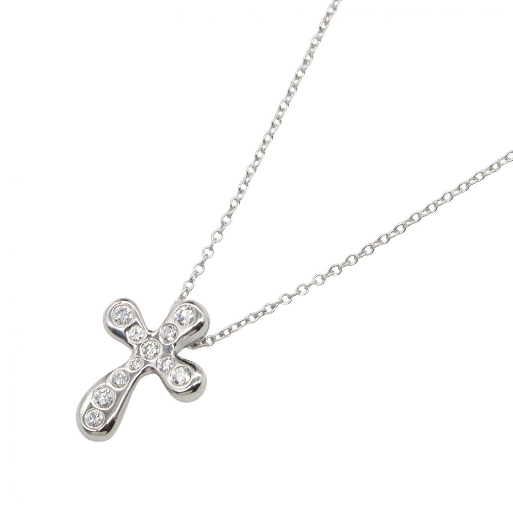 スモールクロス ダイヤ ネックレス ネックレス PT950 ダイヤモンド プラチナ クリア ティファニー アクセサリー TIFFANY & Co.