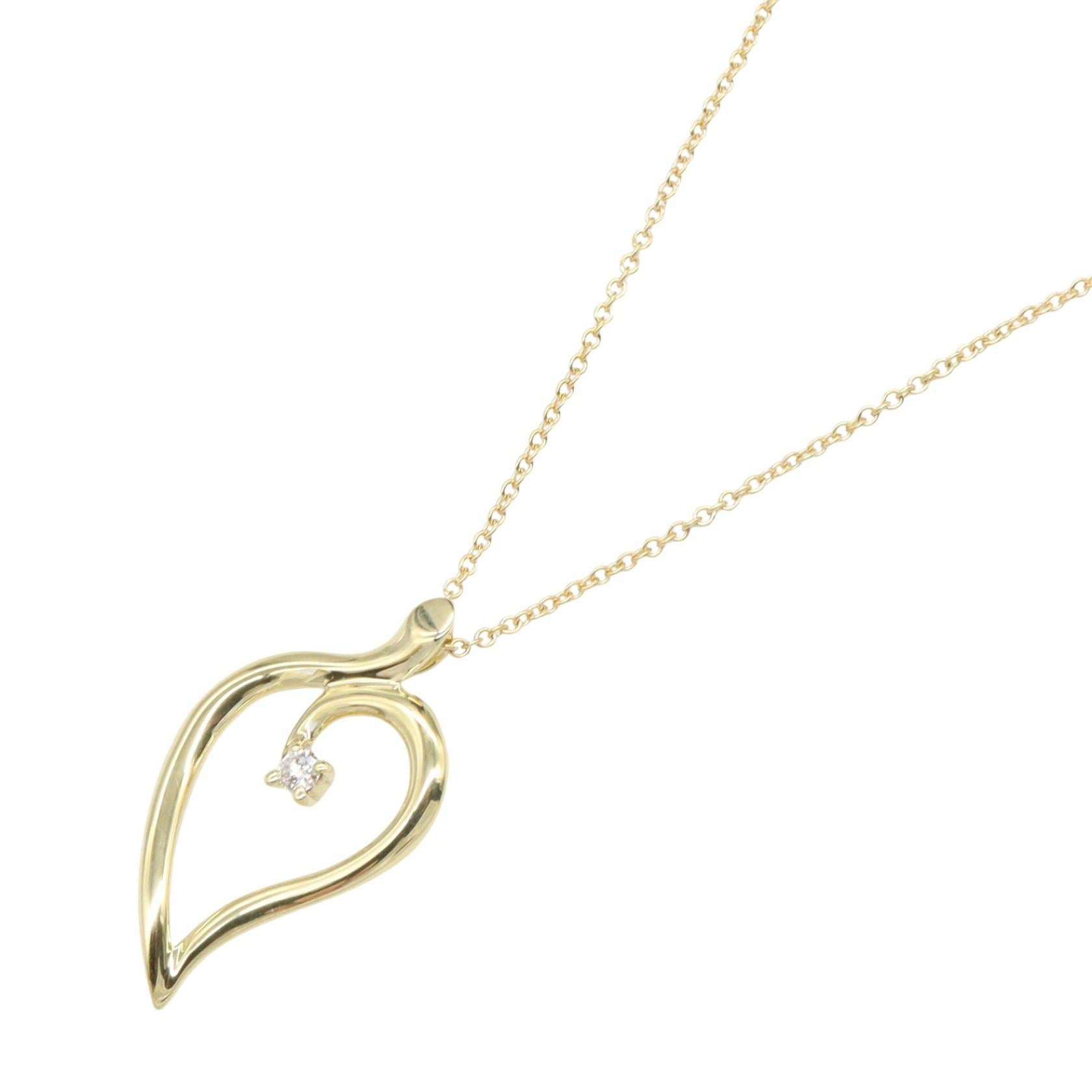 リーフ ネックレス ダイヤ ネックレス K18YG ダイヤモンド イエローゴールド クリア ティファニー アクセサリー TIFFANY & Co.