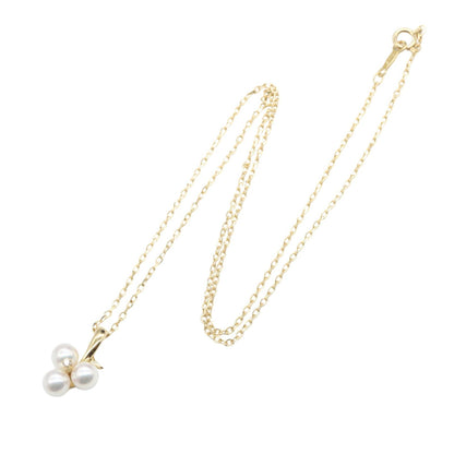 パール ダイヤ ネックレス ネックレス K18YG ダイヤモンド パール イエローゴールド クリア ホワイト ミキモト アクセサリー MIKIMOTO