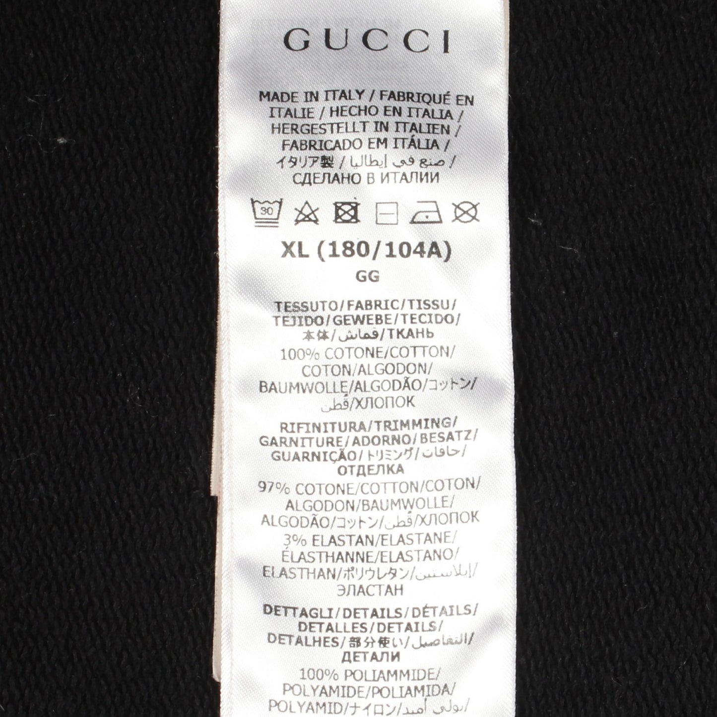× adidas プルオーバーパーカー コットン ブラック マルチカラー グッチ トップス GUCCI