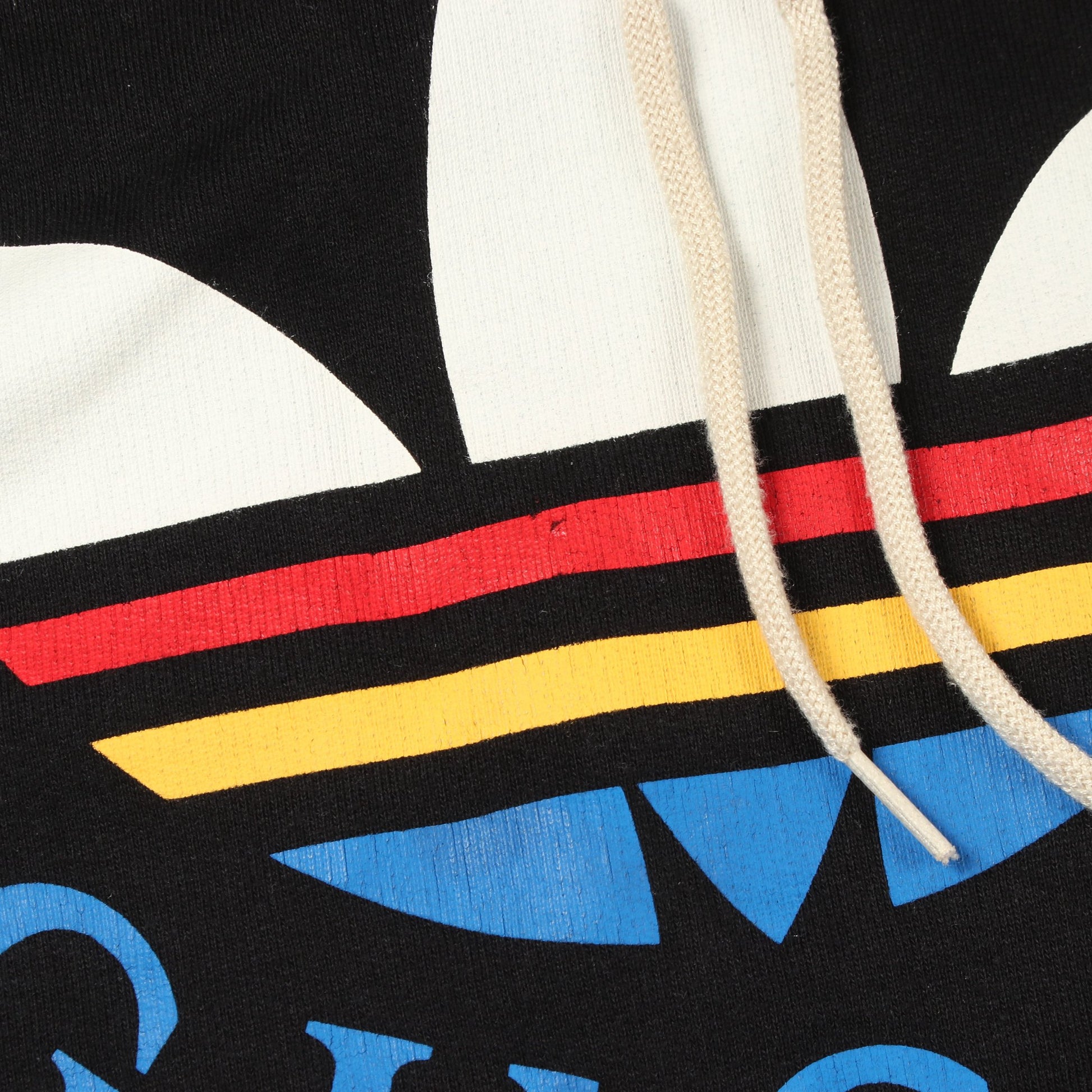 × adidas プルオーバーパーカー コットン ブラック マルチカラー グッチ トップス GUCCI