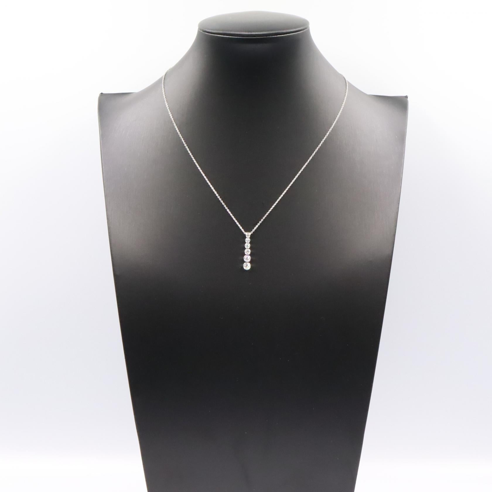 ジャズ グラジュエイテッド ドロップ ダイヤ ネックレス PT950 ダイヤモンド プラチナ クリア ティファニー アクセサリー TIFFANY & Co.