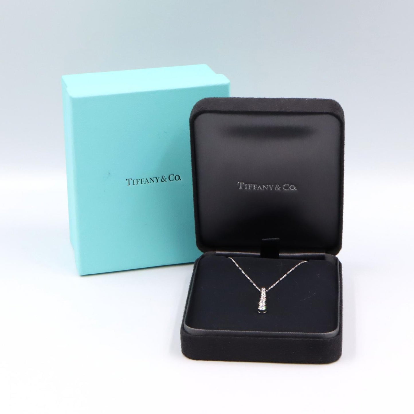 ジャズ グラジュエイテッド ドロップ ダイヤ ネックレス PT950 ダイヤモンド プラチナ クリア ティファニー アクセサリー TIFFANY & Co.