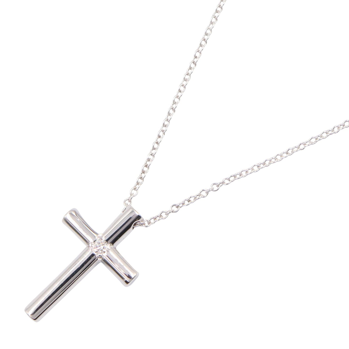 クロス 1PD ネックレス ネックレス K18WG ダイヤモンド ホワイトゴールド クリア ティファニー アクセサリー TIFFANY & Co.