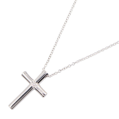 クロス 1PD ネックレス ネックレス K18WG ダイヤモンド ホワイトゴールド クリア ティファニー アクセサリー TIFFANY & Co.
