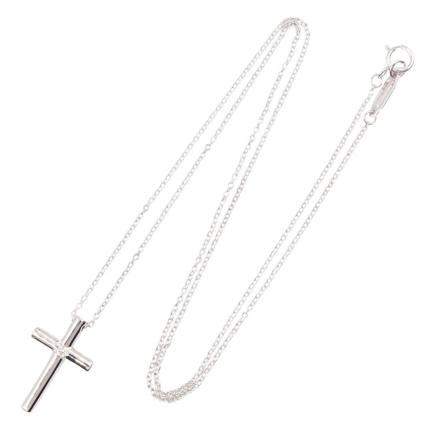 クロス 1PD ネックレス ネックレス K18WG ダイヤモンド ホワイトゴールド クリア ティファニー アクセサリー TIFFANY & Co.