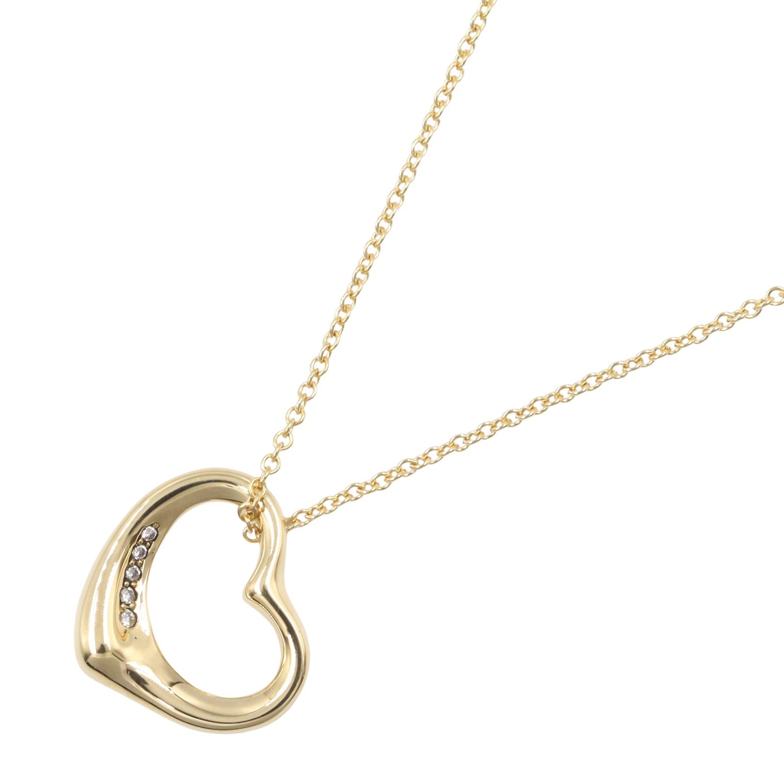 オープンハート ネックレス 5PD ネックレス K18YG ダイヤモンド イエローゴールド クリア ティファニー アクセサリー TIFFANY & Co.