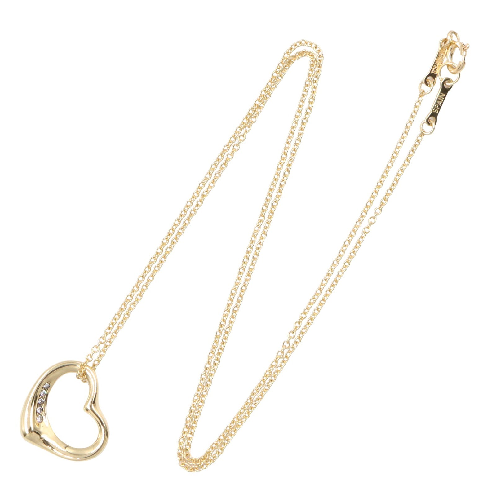オープンハート ネックレス 5PD ネックレス K18YG ダイヤモンド イエローゴールド クリア ティファニー アクセサリー TIFFANY & Co.