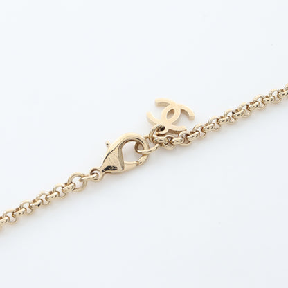 ココマーク ビジュー ロングネックレス I25A ネックレス GP ラインストーン ゴールド ピンク クリア シャネル アクセサリー CHANEL