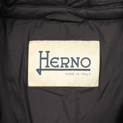 切替 ダウンコート ウール ナイロン ブラック ヘルノ アウター HERNO