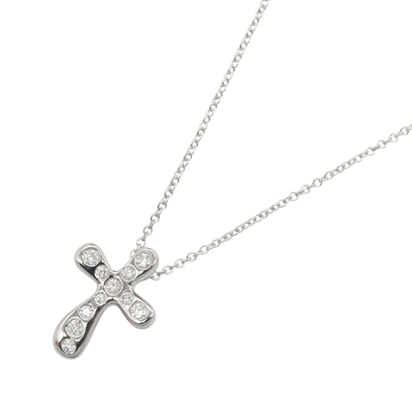 ドッツクロス ダイヤ ネックレス ネックレス PT950 ダイヤモンド プラチナ クリア ティファニー アクセサリー TIFFANY & Co.